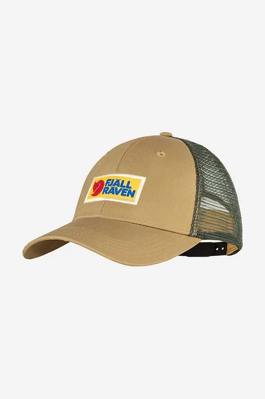 Fjallraven baseball cap Vardag Långtradarkeps brown color