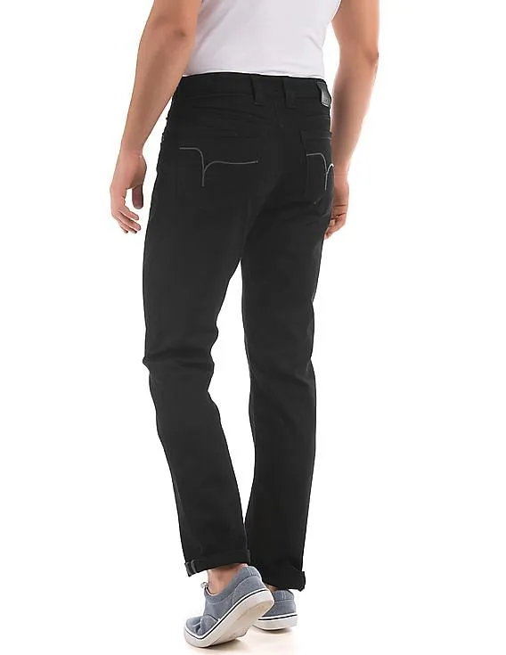 Flying Machine Slim Straight Fit Stone Wash Jeans
