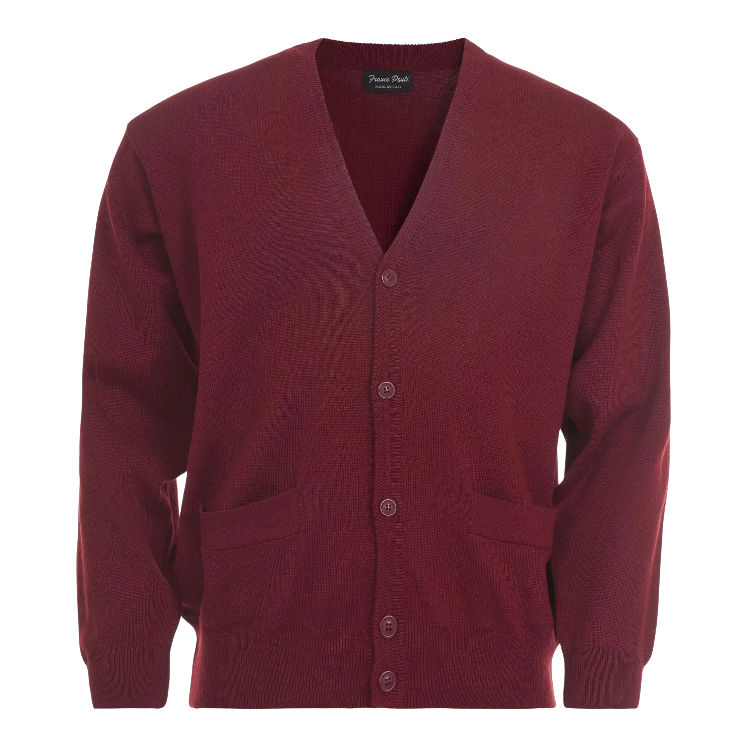 Franco Ponti Button Cardigan K05 in Burgundy