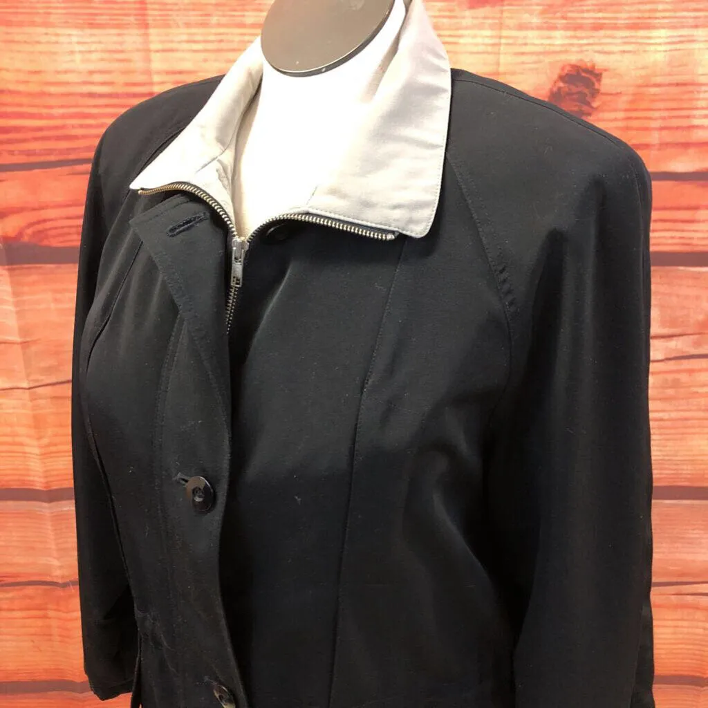 GALLERY BLACK TAUPE COAT SIZE MEDIUM TCC