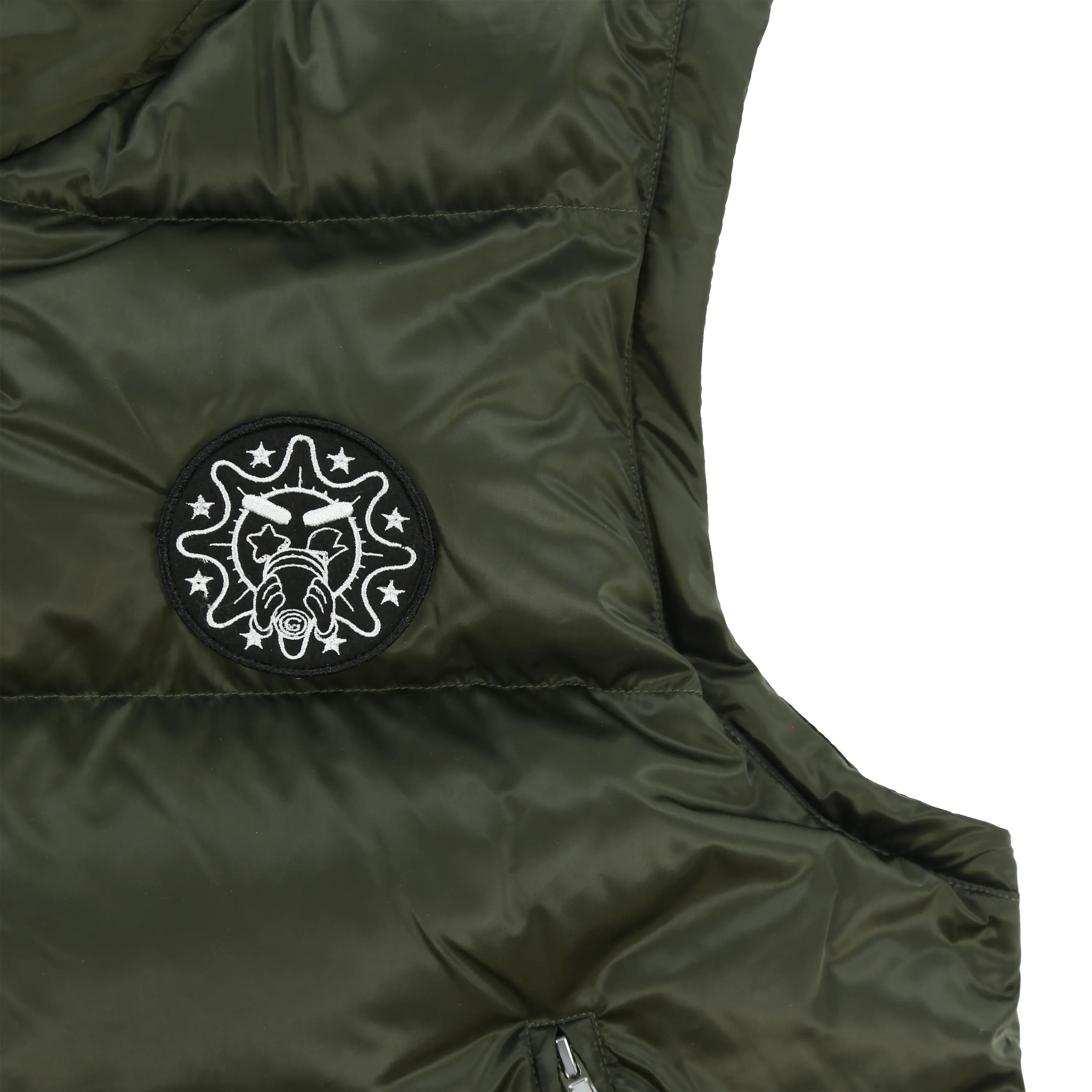 Glocler Flare Collar Puffer Jacket (Olive)