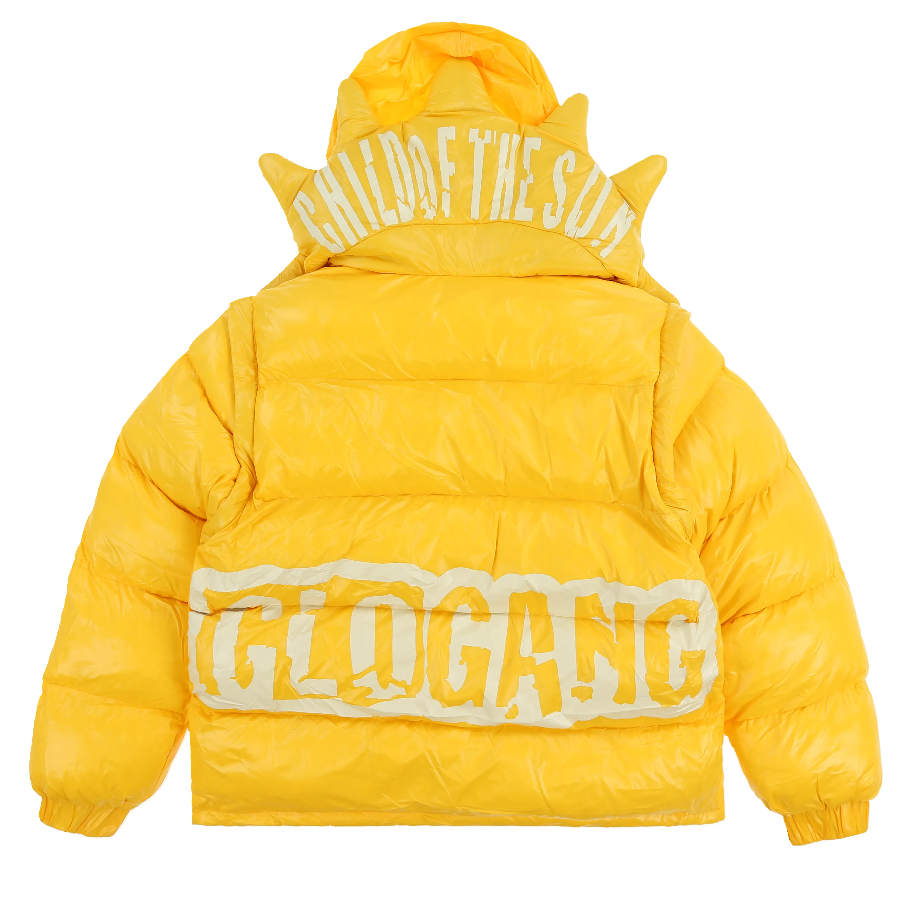 Glocler Flare Collar Puffer Jacket (Yellow)