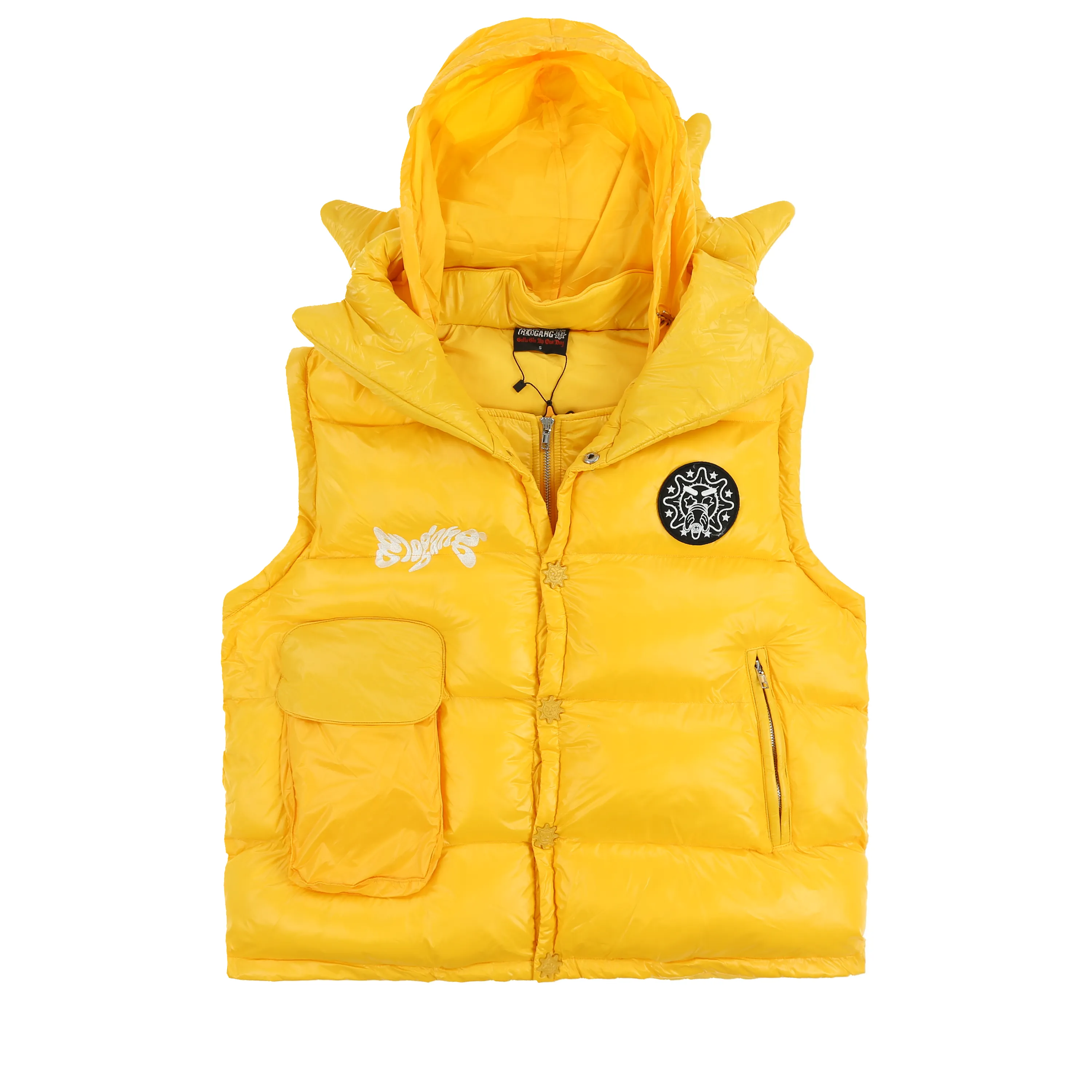 Glocler Flare Collar Puffer Jacket (Yellow)