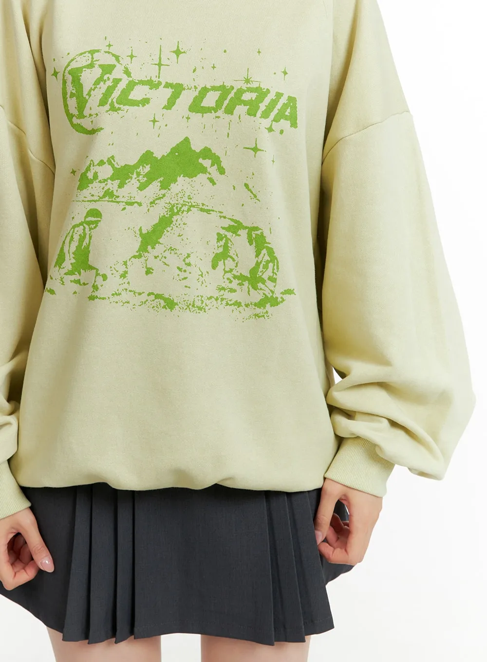 Graphic Crew Neck Sweatshirt OF415