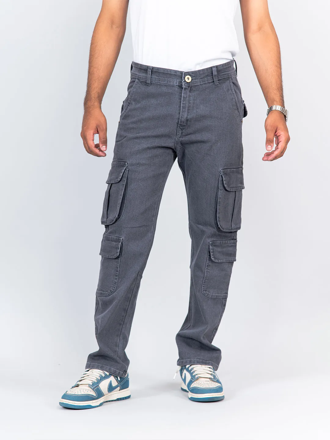 Grey Cargo Jeans