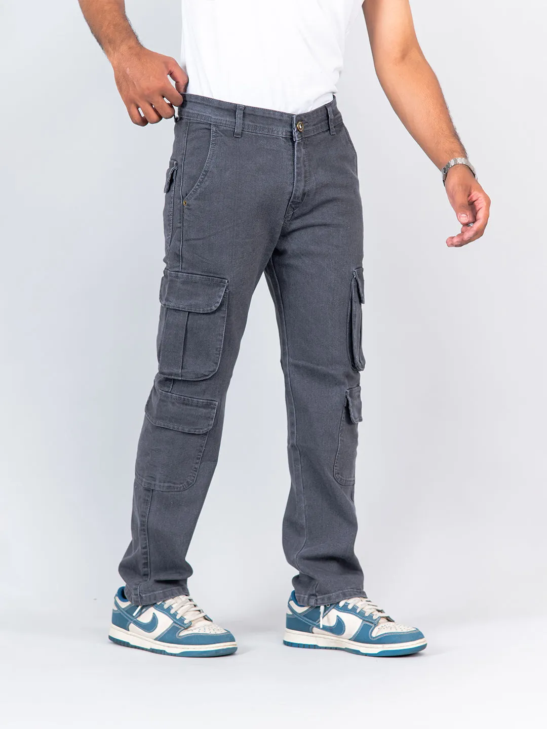 Grey Cargo Jeans