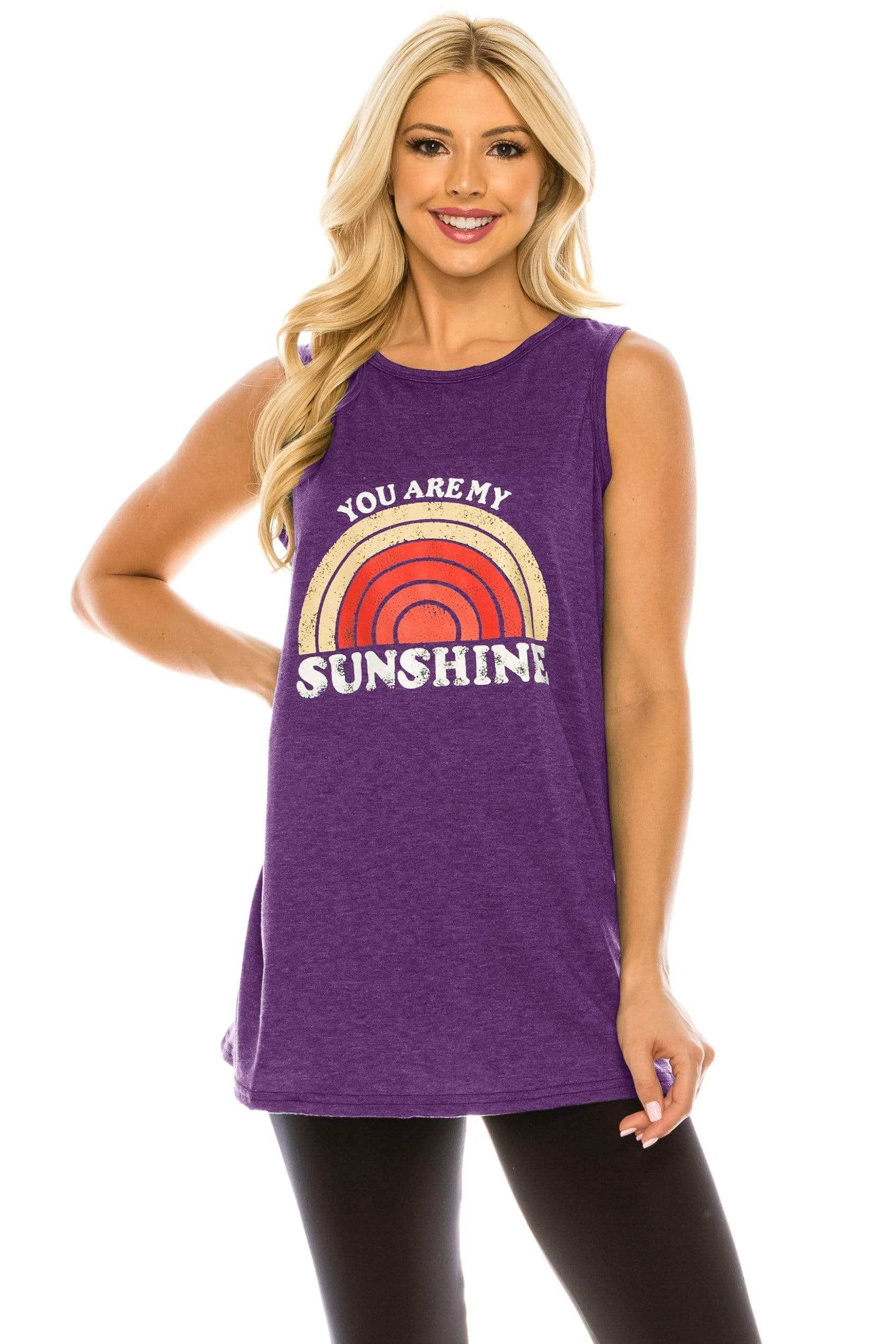 Haute Edition Women's Sunshine Loose Fit Tank top. Plus size available