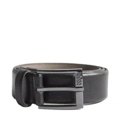 Hugo Boss 'Elloy_Sz35' Grained Belt Brown