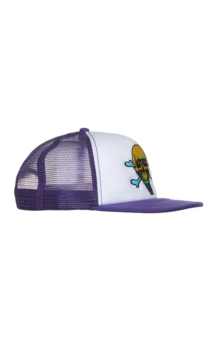 IceCream Skully Mesh Trucker Snapback - Prism Violet