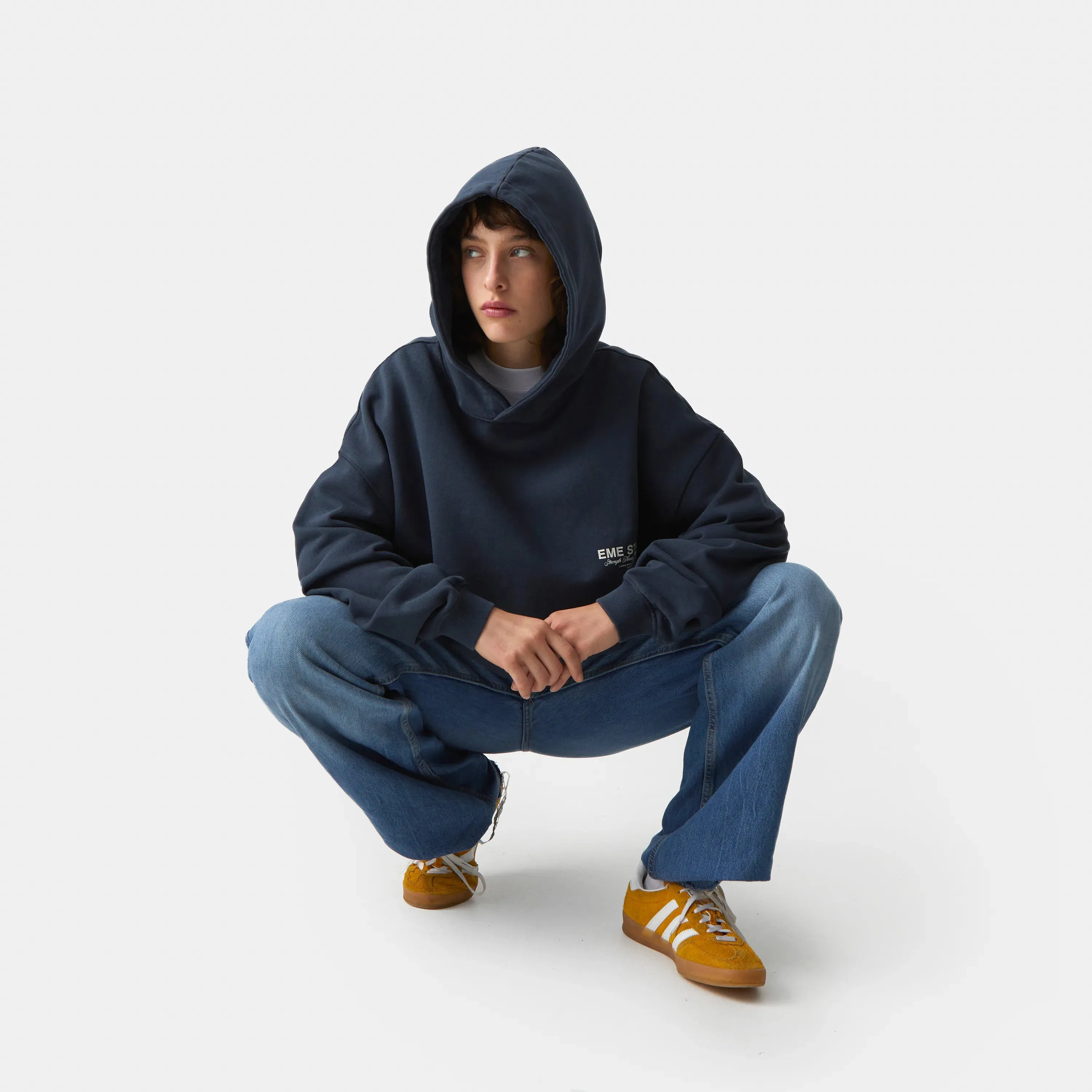 Iconic Navy Oversized Hoodie