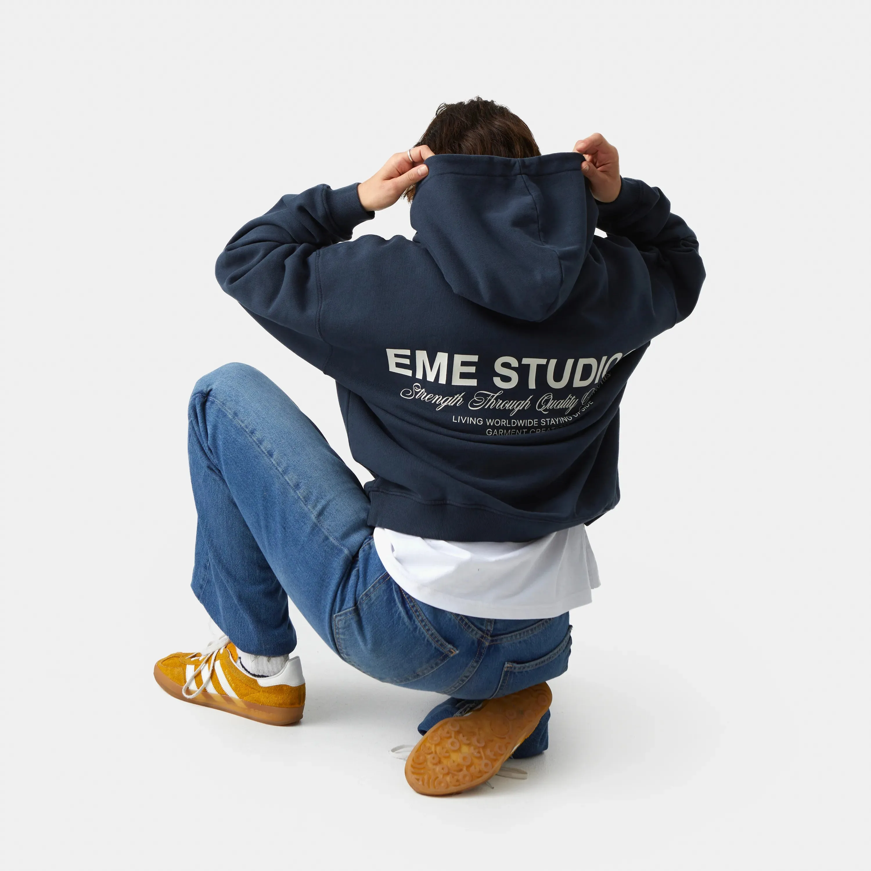 Iconic Navy Oversized Hoodie