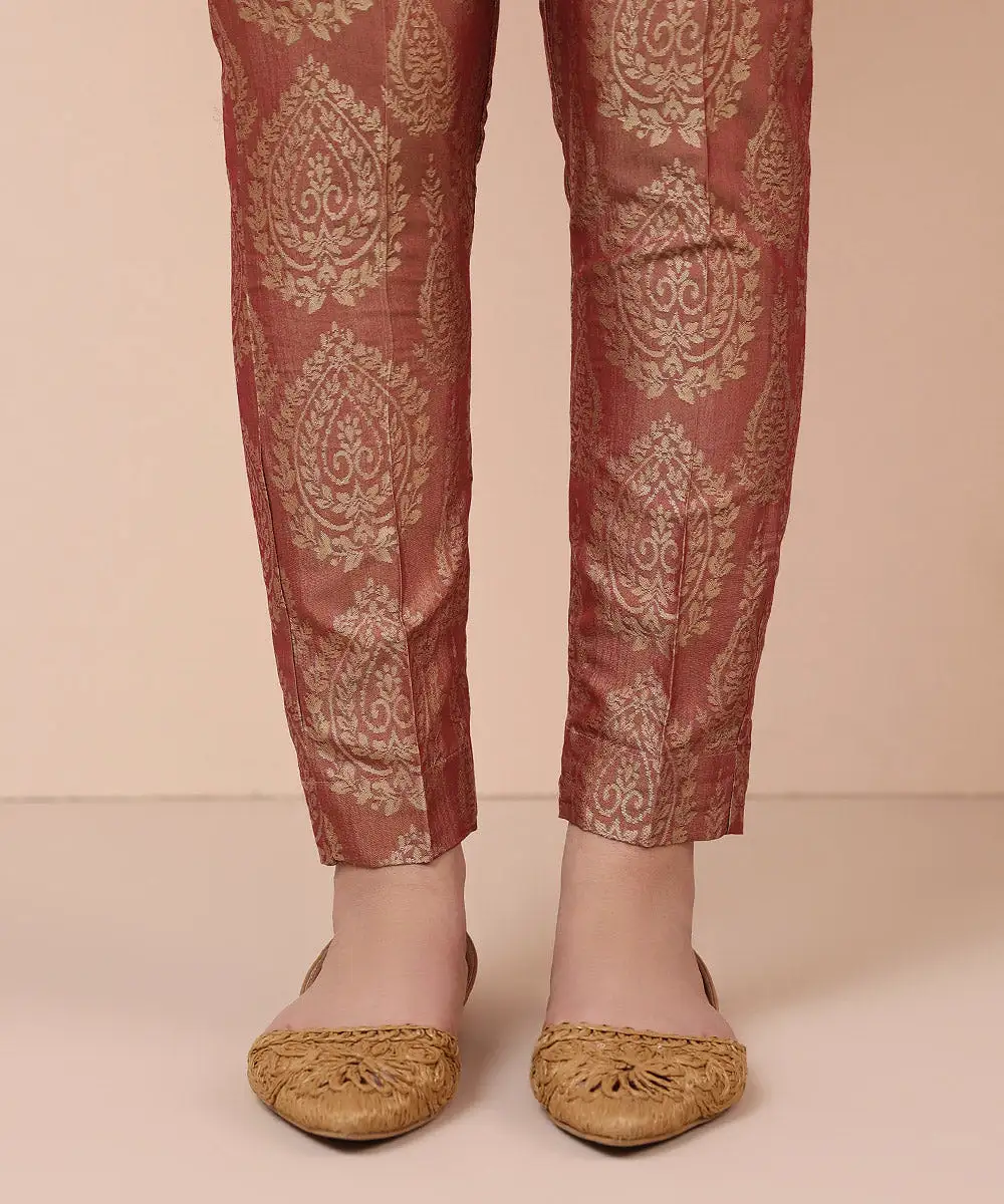 Jacquard Cigarette Pants