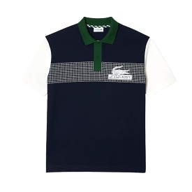 Lacoste Le Club Loose Fit Organic Cotton Polo (Navy)