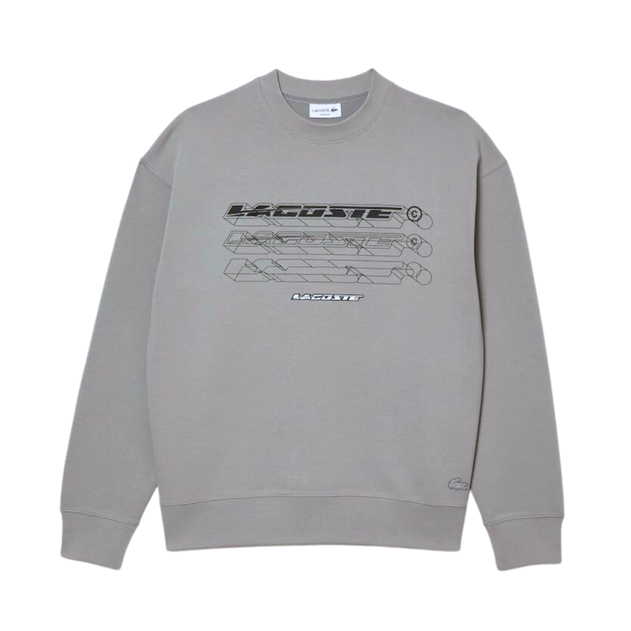 Lacoste Loose Fit Branded Sweatshirt (Grey)