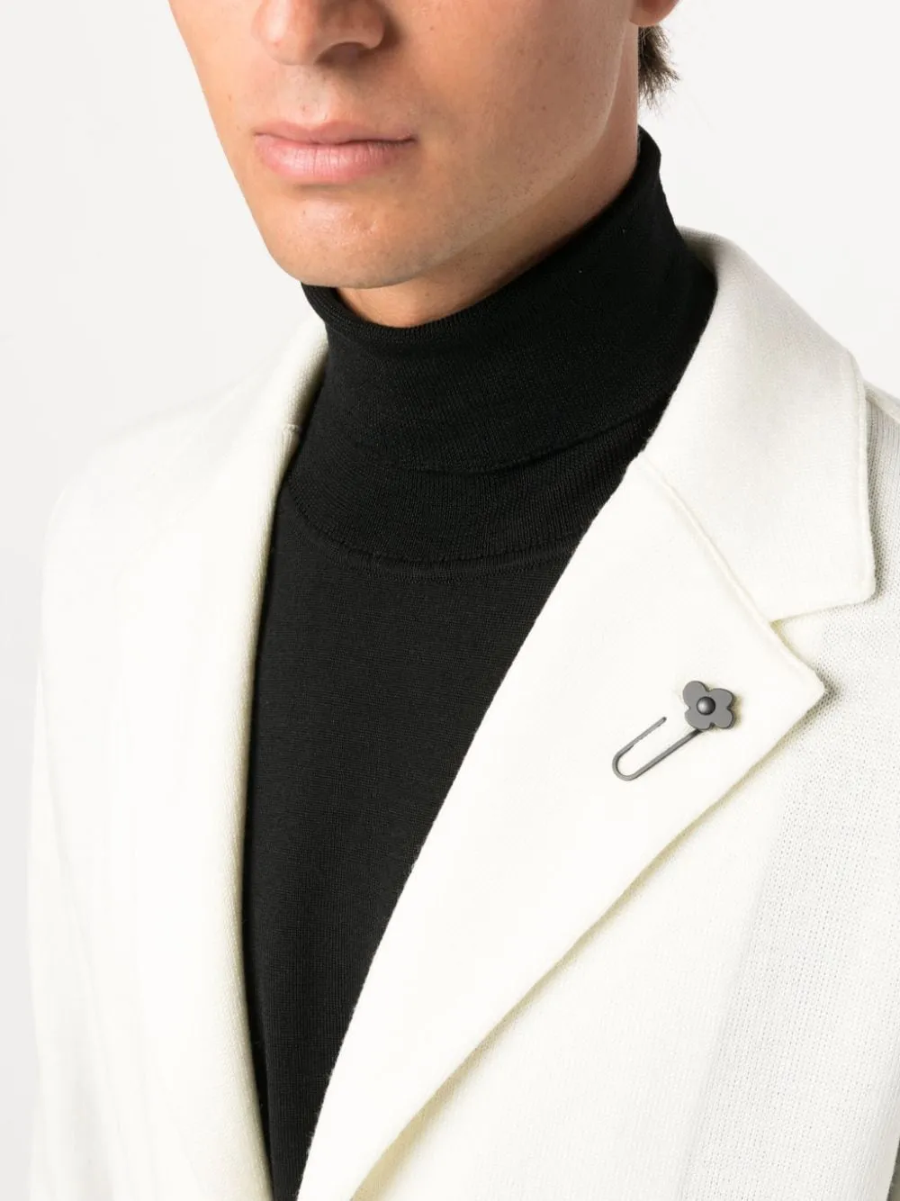 Lardini Blazer en laine à détail de broche