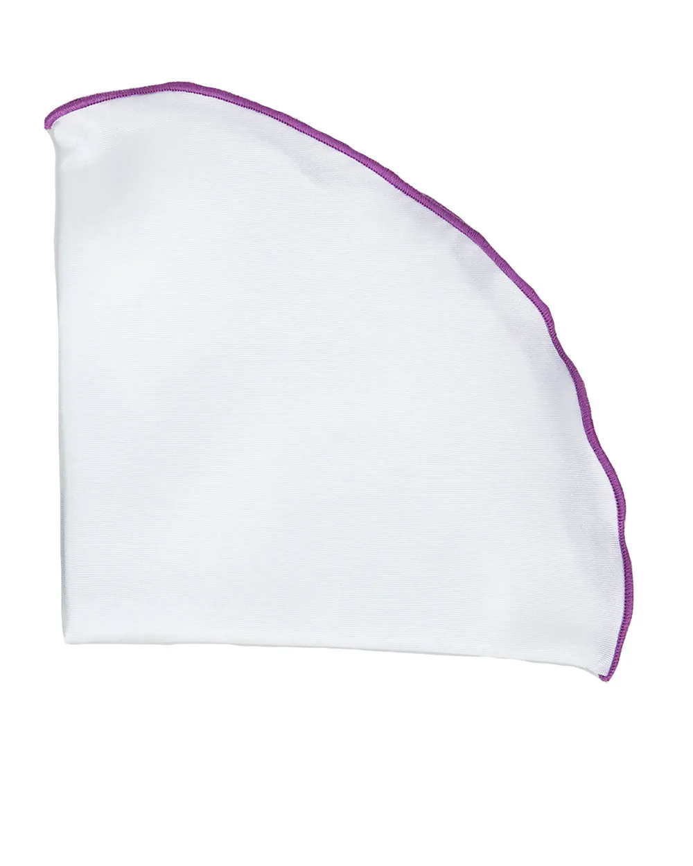 Lilac Trim Satin Pocket Circle