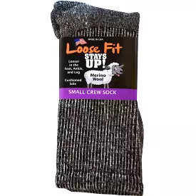 Loose Fit Stays Up Marled Merino Wool Socks