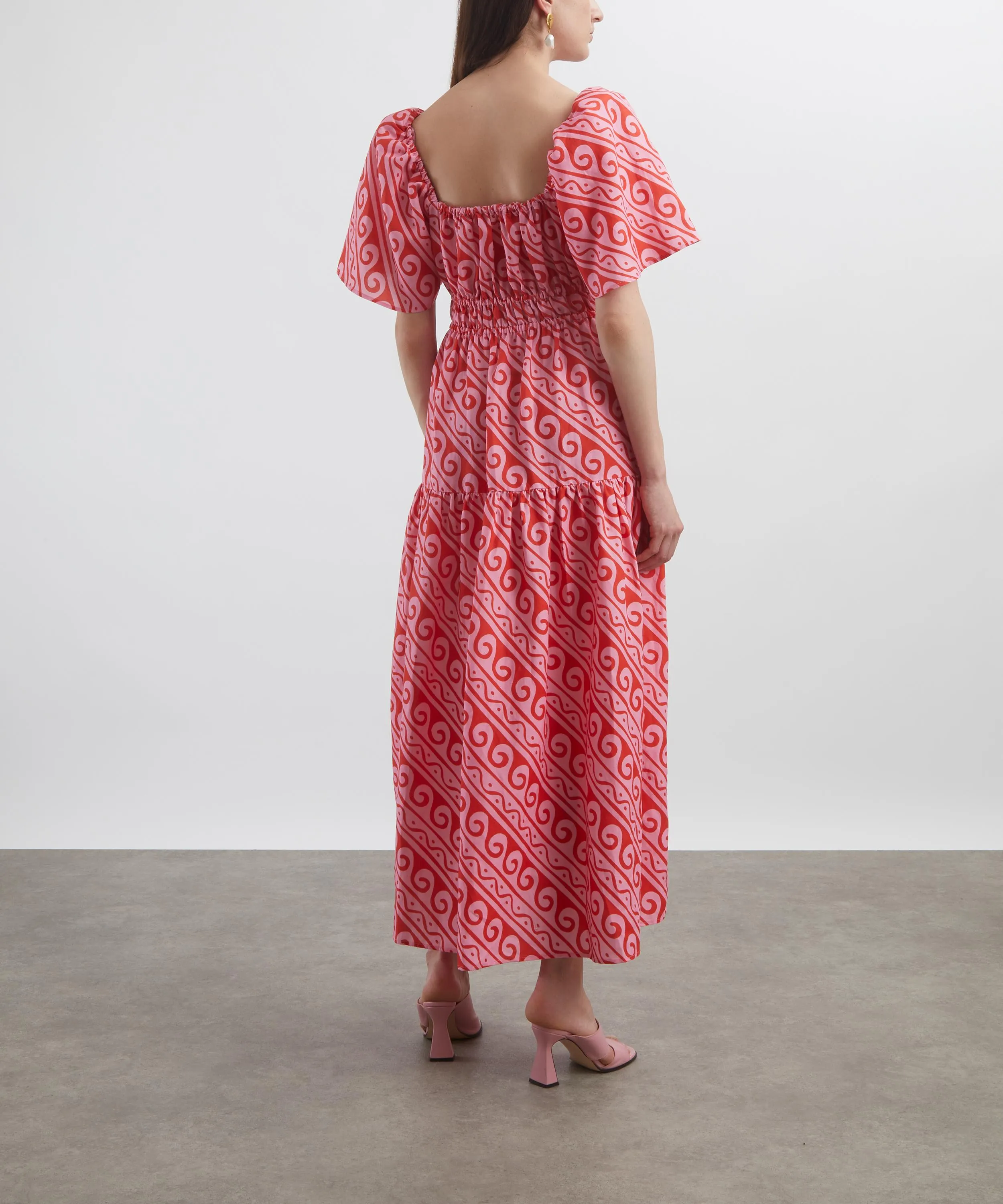 Louisa Pink Wave Maxi-Dress