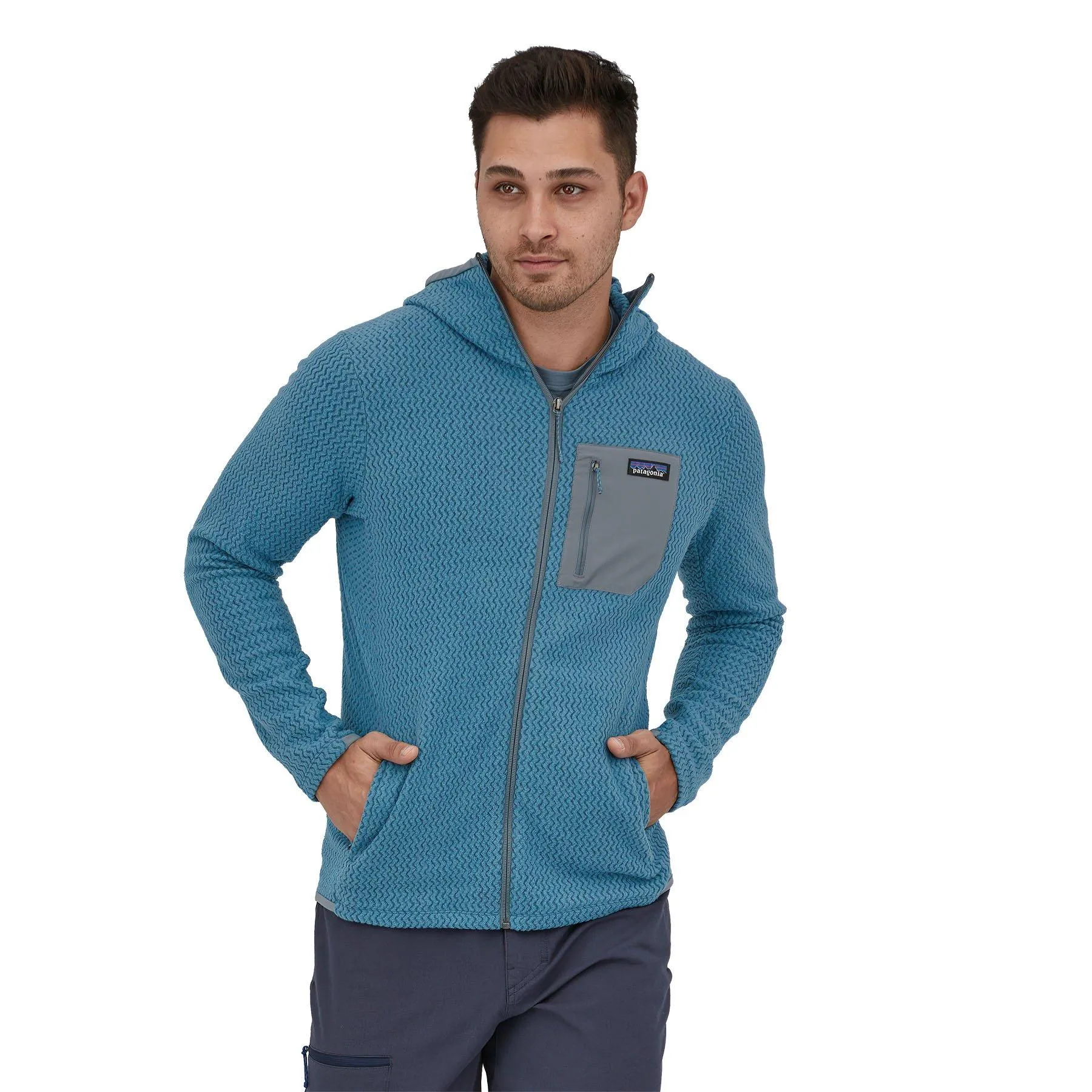 Men's R1 Air Full-Zip Hoody - Wavy Blue