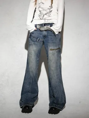 Micro-Flare Low-waist Jeans