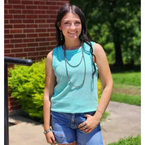 Mint Ribbed Tank