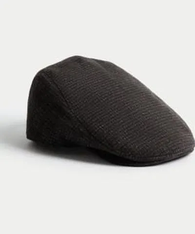 M&S Collection Mens M&S Collection Textured Flat Cap with Thermowarmth™