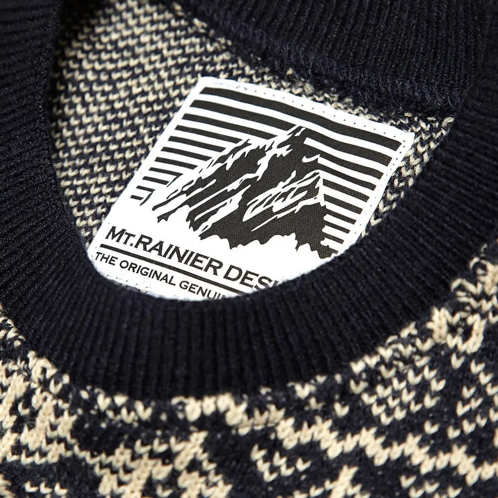 Mt. Rainier Design Nordic Knitted SweaterNavy