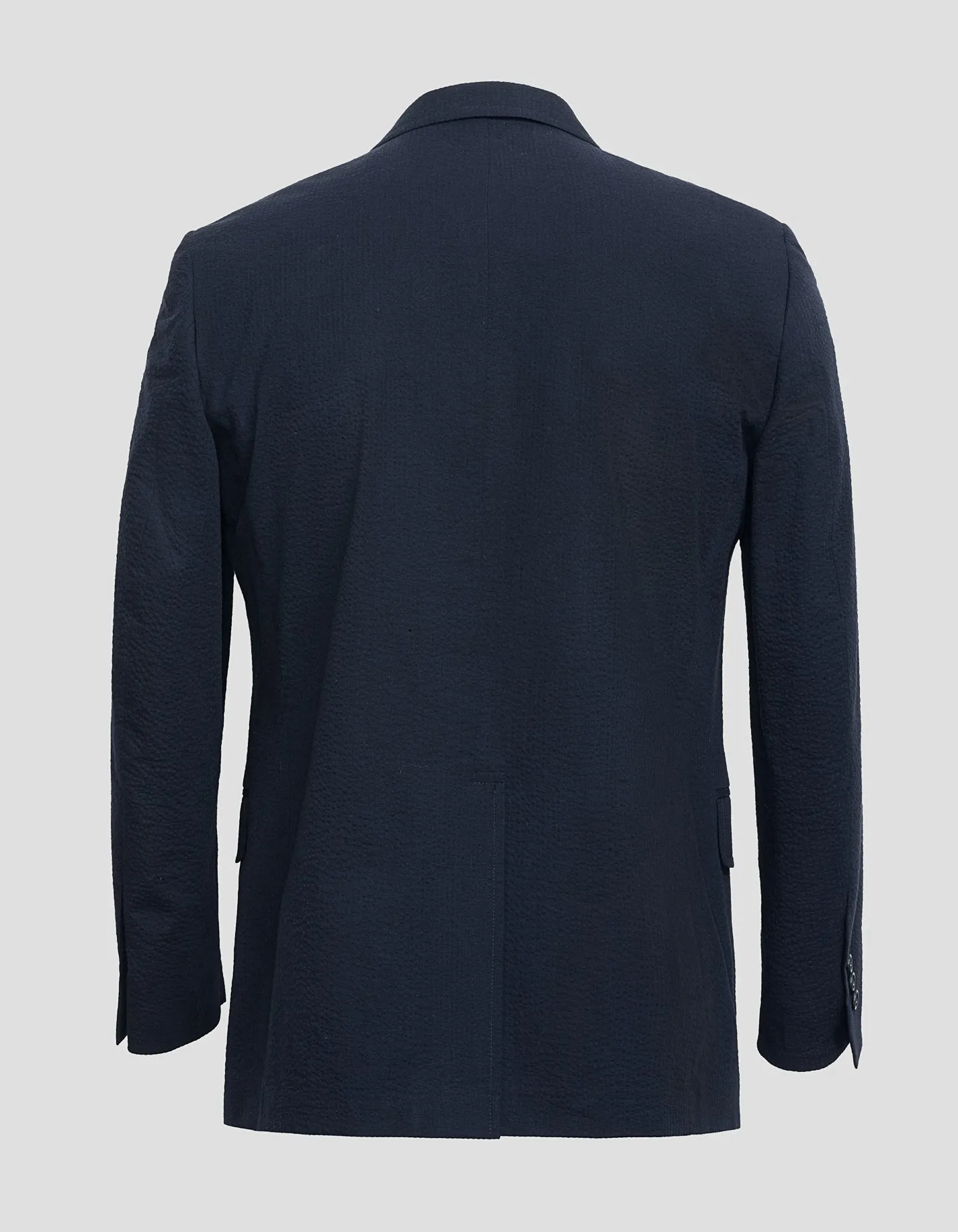 NAVY COTTON SEERSUCKER SPORT COAT -  MTO