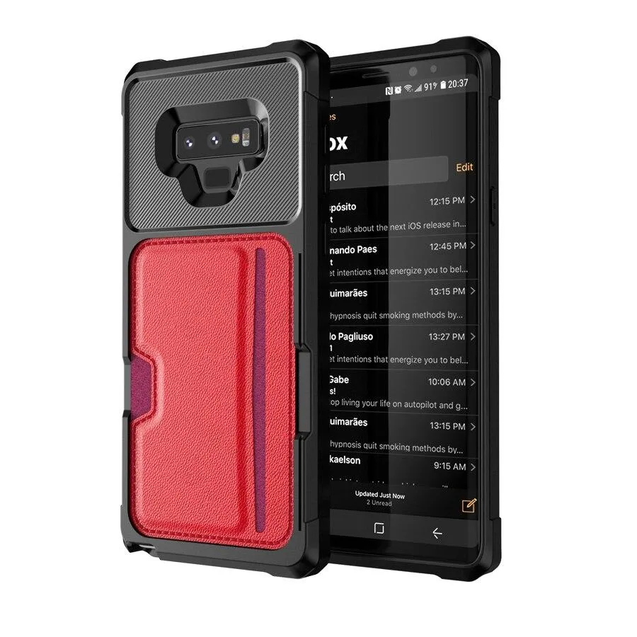 New Galaxy S10 Magnetic Luxury Car Phone Case Cover With Card Pocket