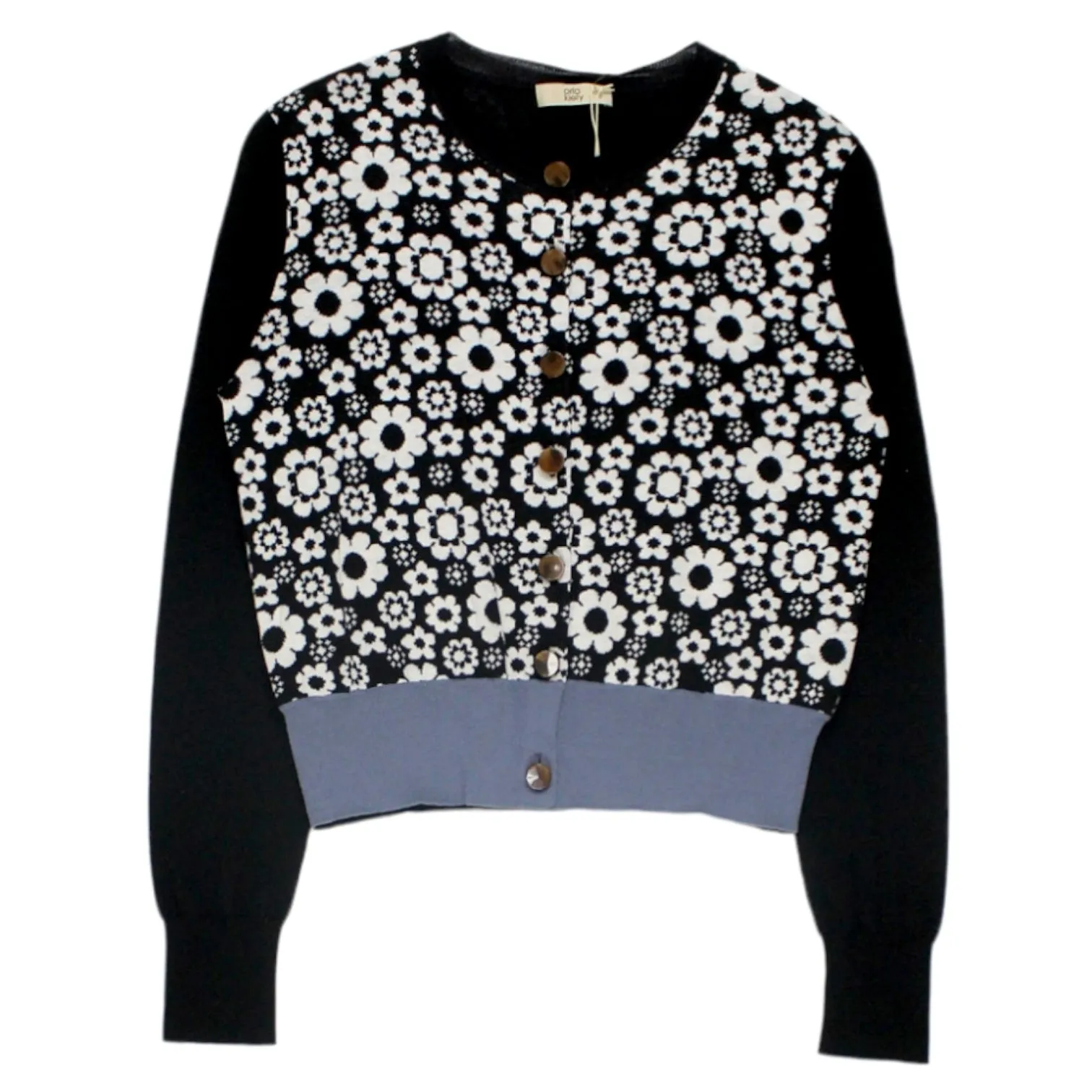 Orla Kiely Black/White Blossom Flower Cardigan