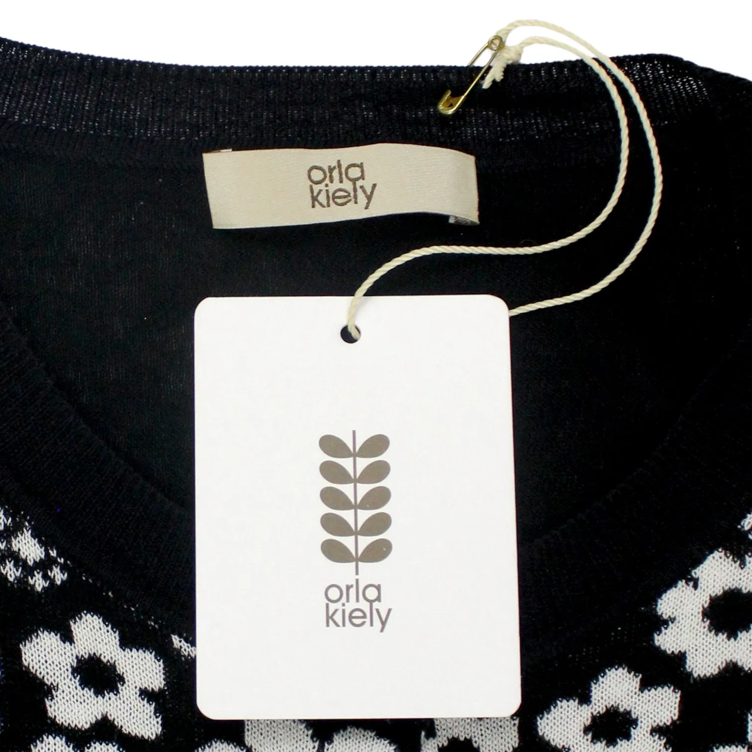 Orla Kiely Black/White Blossom Flower Cardigan