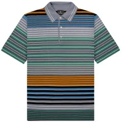 Paul Smith Striped Knitted Polo Smoke