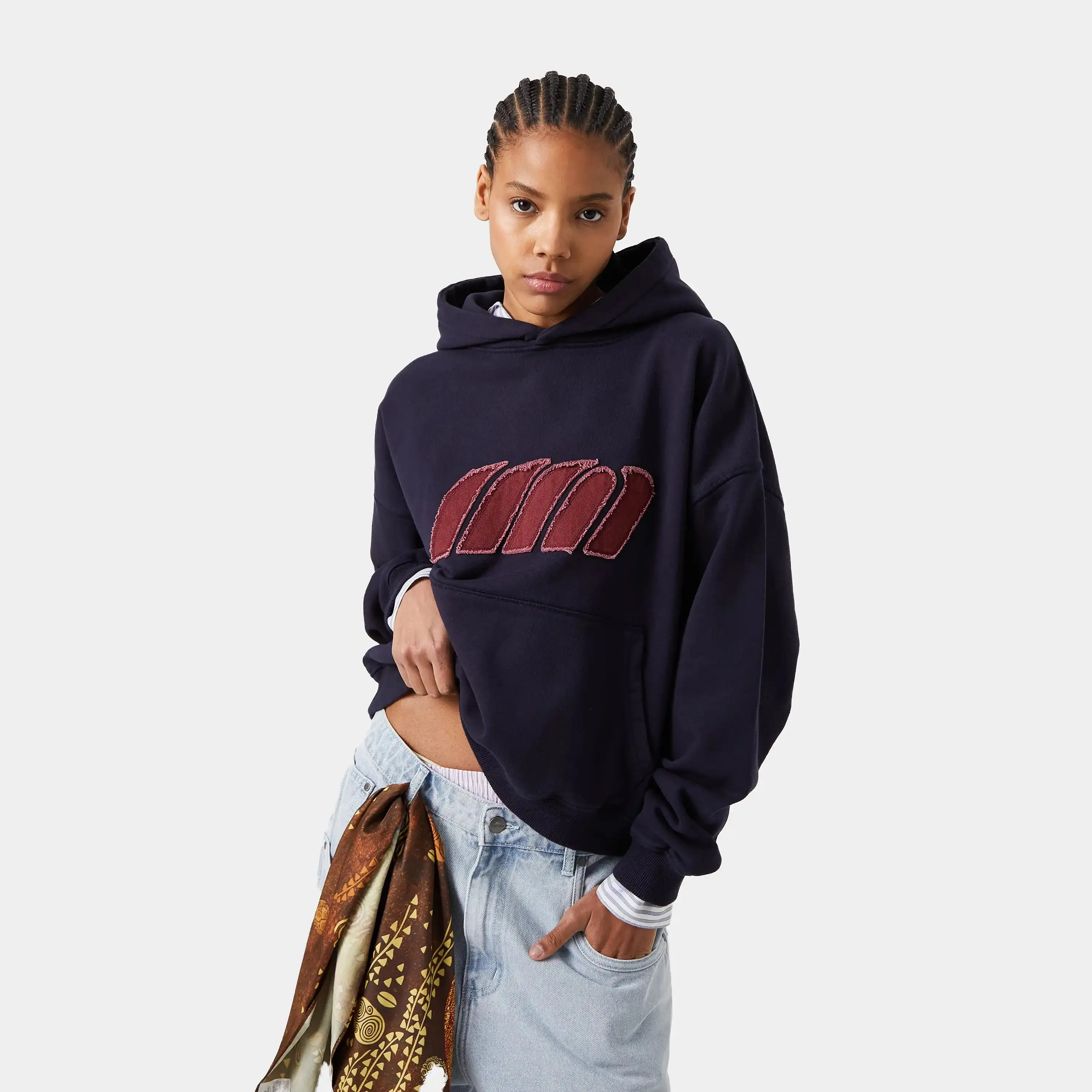 Plog Navy Oversized Hoodie