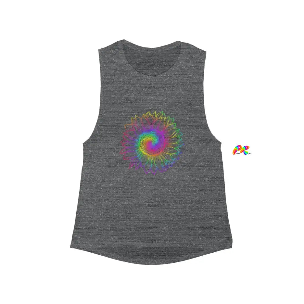 Rainbow Flower Women's Flowy Tank