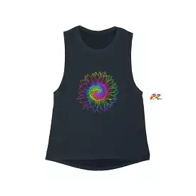 Rainbow Flower Women's Flowy Tank