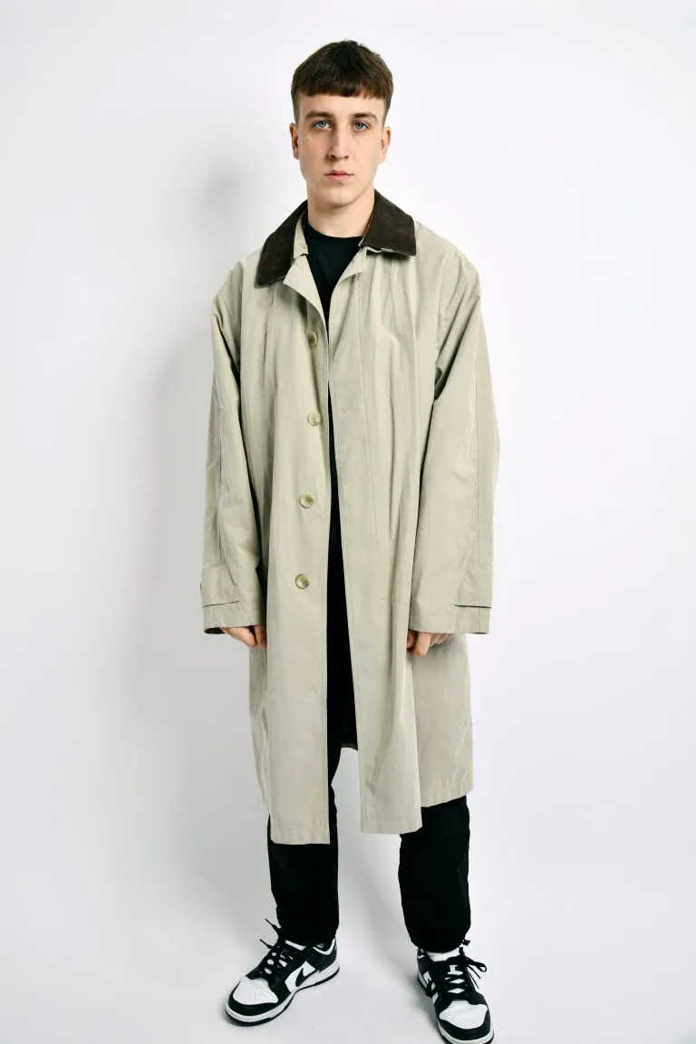 Retro detective trench coat beige