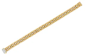 Roberto Coin Diamond 18 Karat Gold Appassionata Woven Link Bracelet