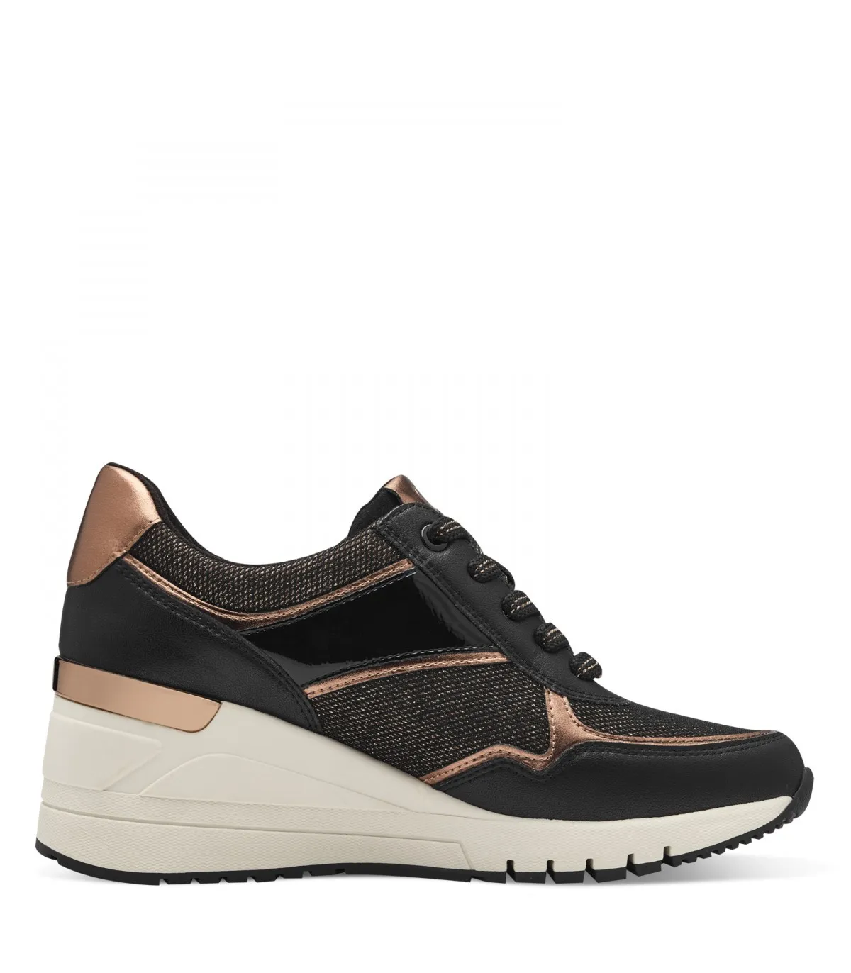 Sneaker By Marco Tozzi  Black/ Gold 23743