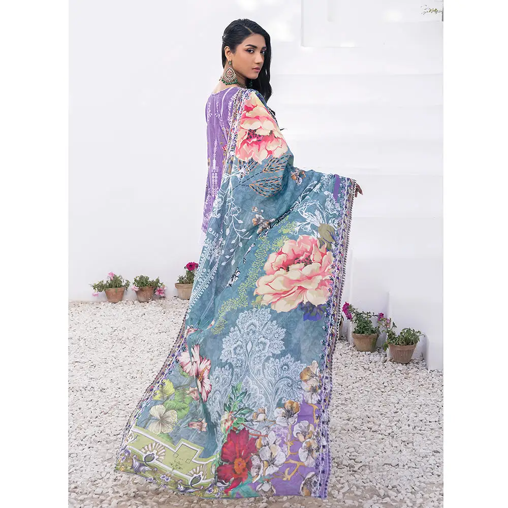 Sophia Lawn Printed Embroidered Unstitched 3Pcs Suit - 5