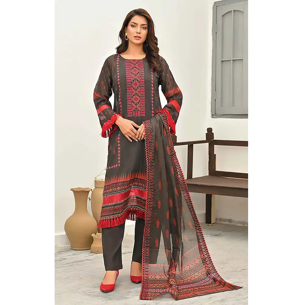 Sophia Lawn Printed Embroidered Unstitched 3Pcs Suit - 7