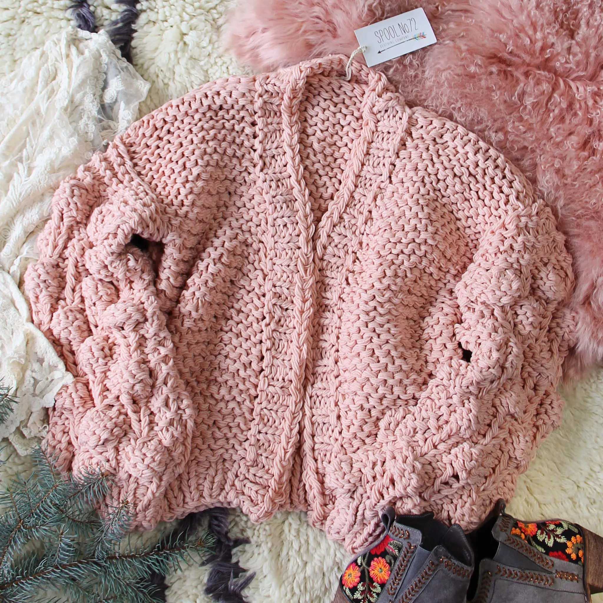 Spool Lux Skyline Sweater in Pink