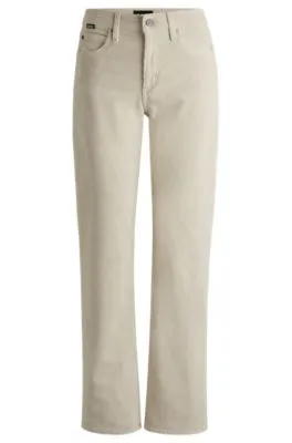 Straight-fit jeans in stretch-cotton corduroy denim