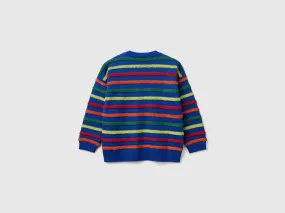 Sweater with multicolored stripes - Multi-color | Benetton