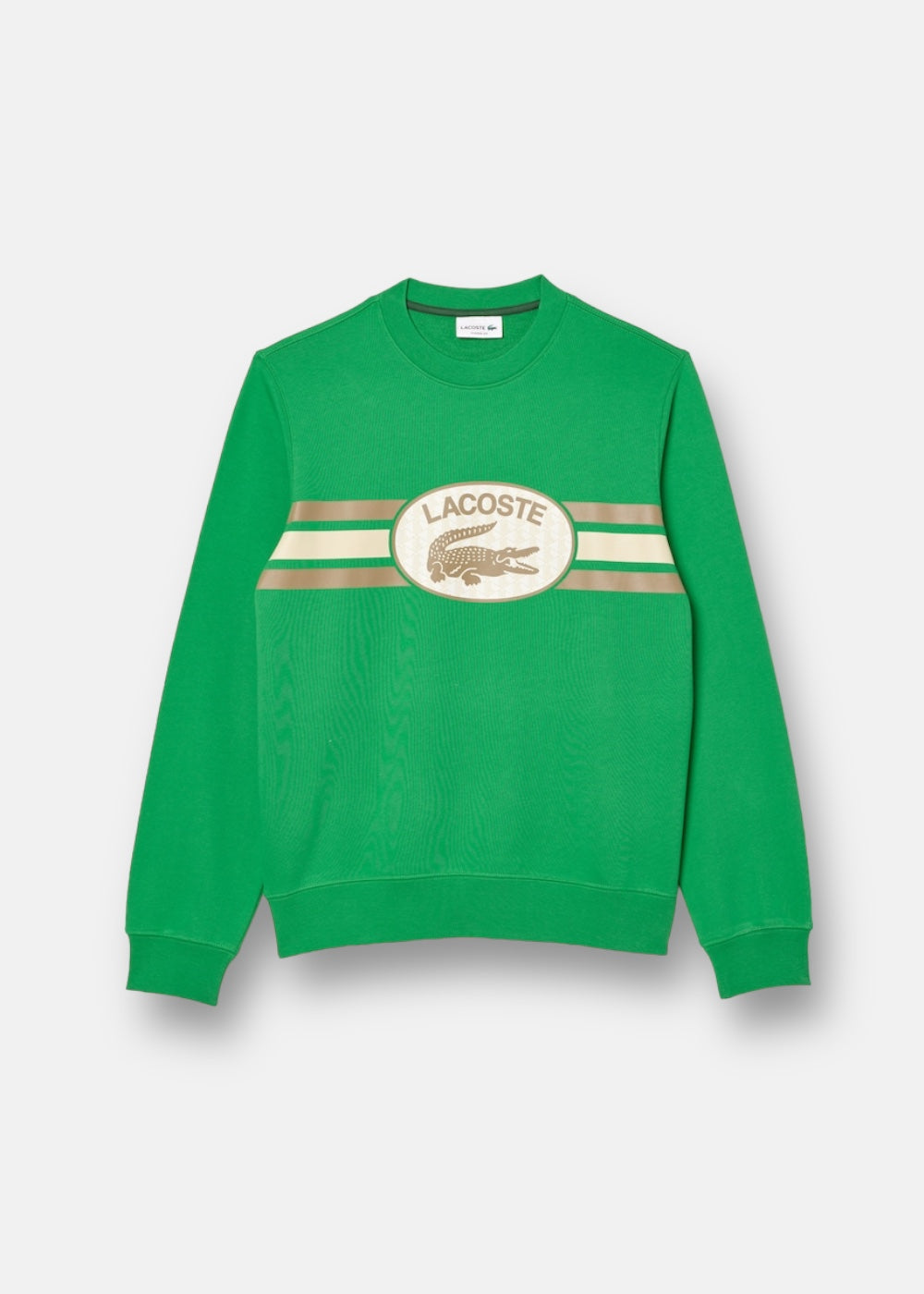 Sweatshirt loose fit Lacoste imprimé monogramme vert