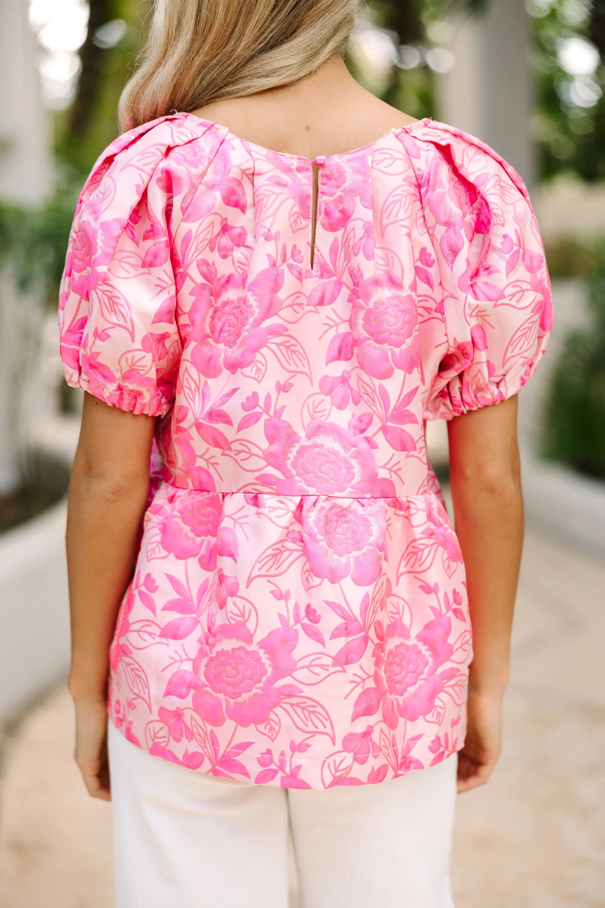 Sweet New Days Pink Floral Blouse