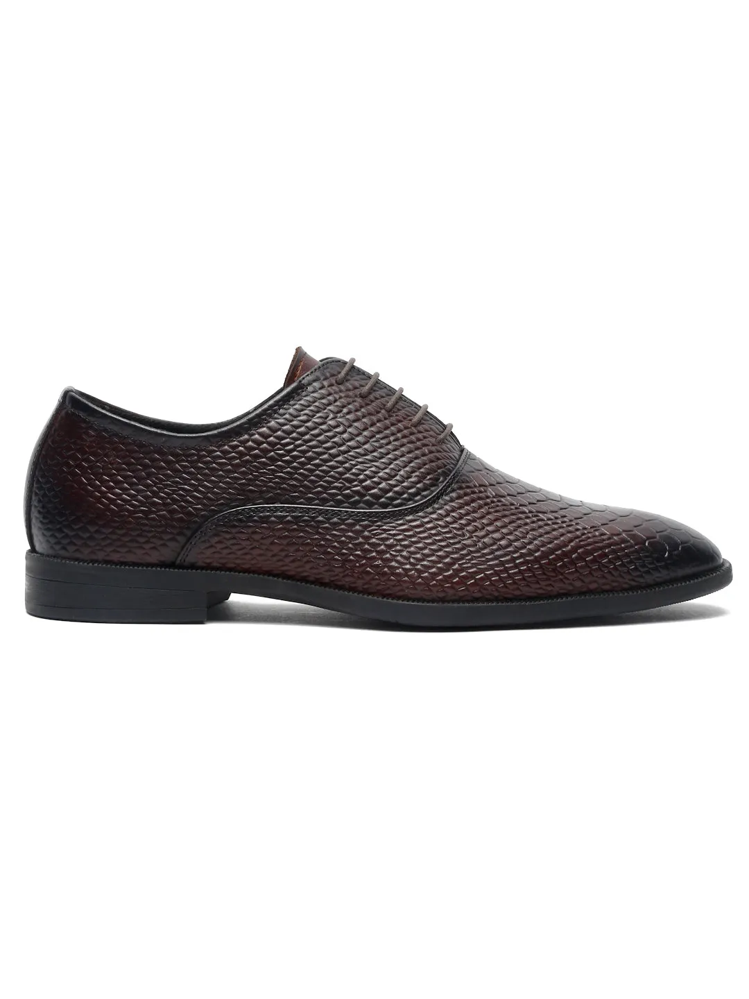 Teakwood Leather Men T.moro Snake Print Leather Oxfords