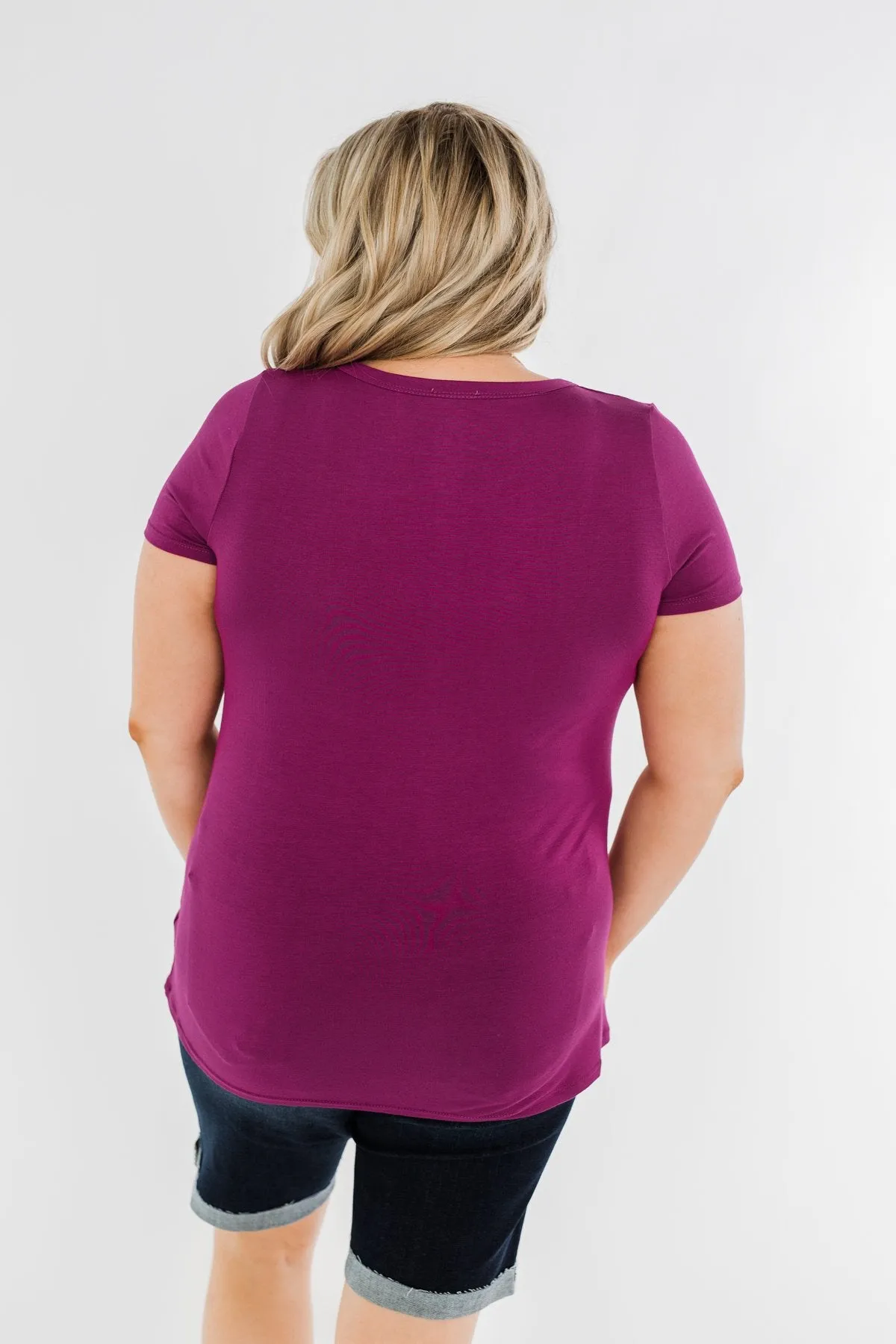 This is Me Notch Pocket Top- Magenta