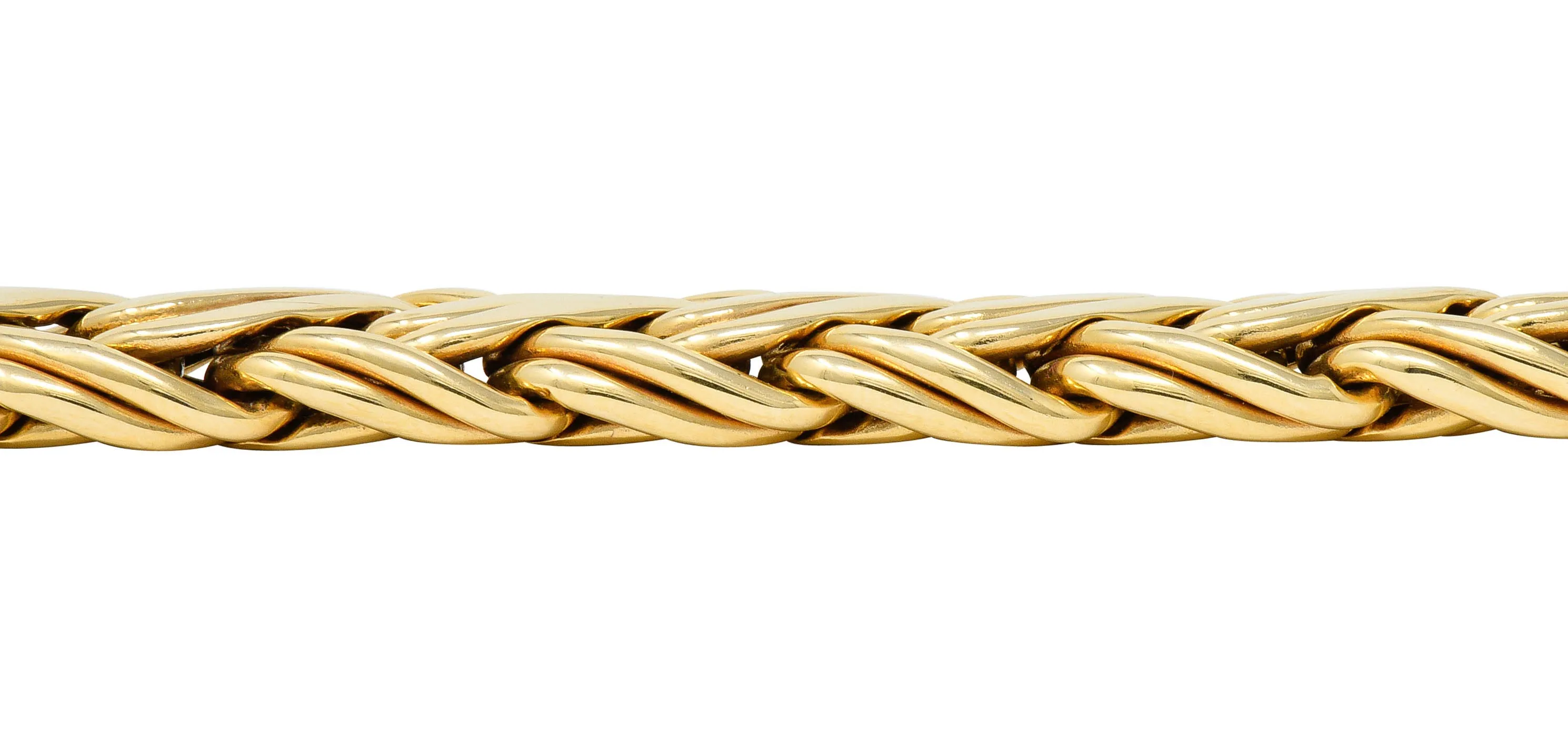 Tiffany & Co. 14 Karat Gold Woven Chain Bracelet Circa 1970