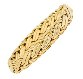 Tiffany & Co. 14 Karat Gold Woven Chain Bracelet Circa 1970