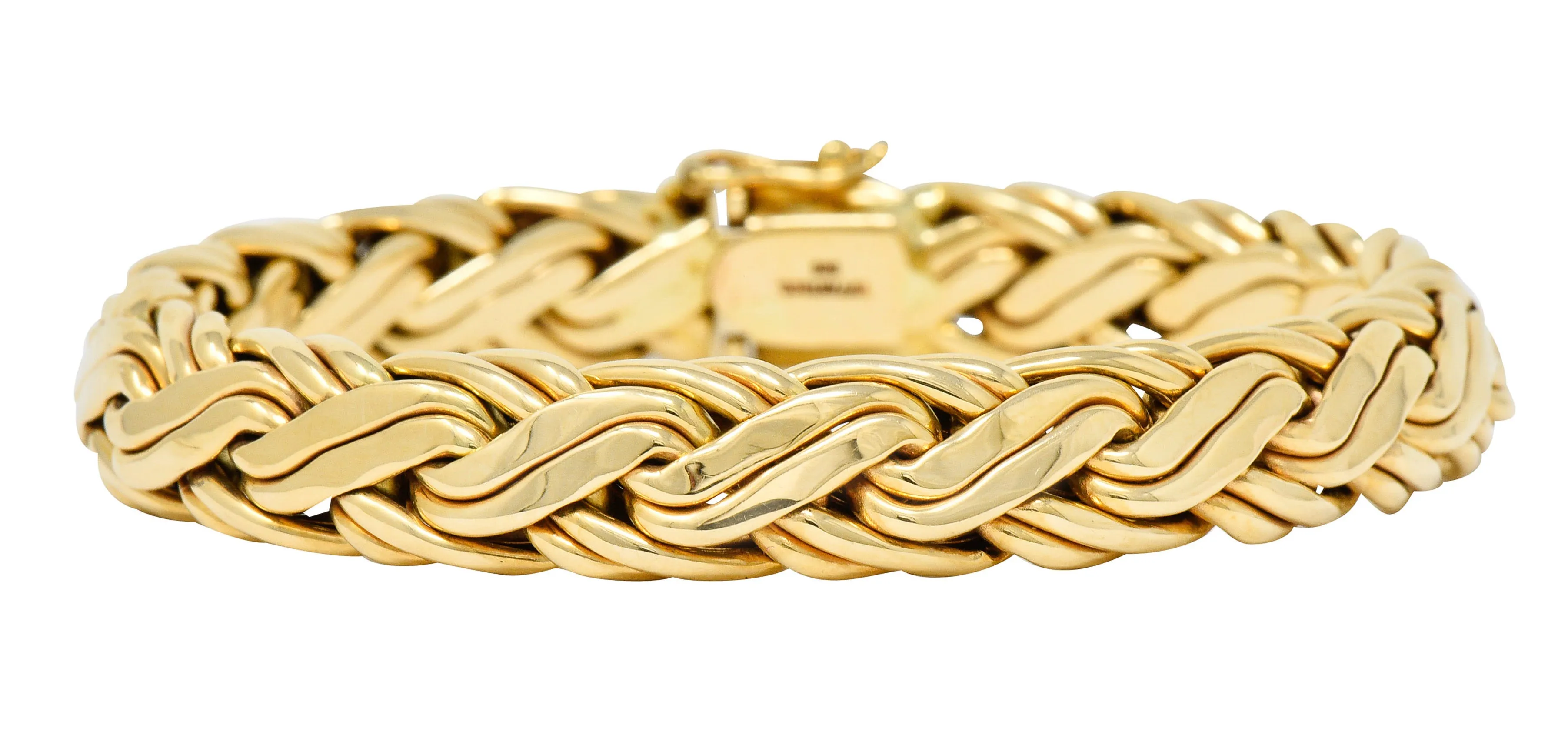 Tiffany & Co. 14 Karat Gold Woven Chain Bracelet Circa 1970